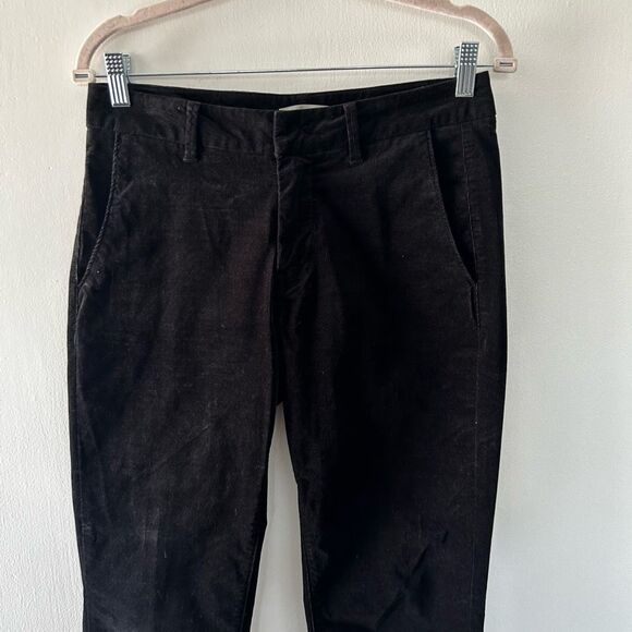 Vince Womens Black Corduroy Cropped Pants Size 4 Classic Neutral Minimalist - Picture 2 of 8